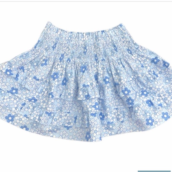 James & Lottie Other - Be Elizabeth By James & Lottie Smocked Ruffle Skirt, Blue Foral Girl’s Size 12